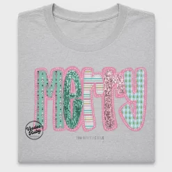 Merry Faux Sequin DTF Transfer