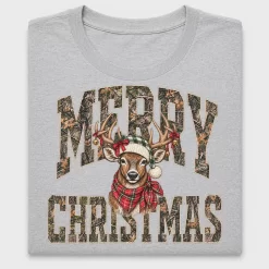 Merry Christmas Camo Deer DTF Transfer