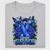 Cancer Survivor Blue Ribbon DTF Transfer