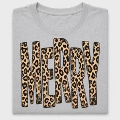 Leopard Print Merry DTF Transfer
