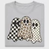 Checkered Leopard Ghost DTF Transfer