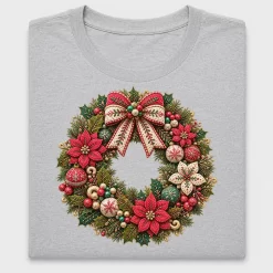 Vintage Christmas Wreath DTF Transfer
