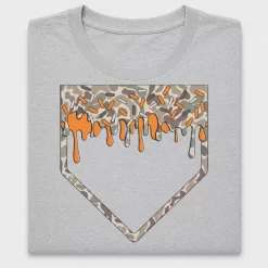 Camo Drip Home Plate Baseball DTF Transfer