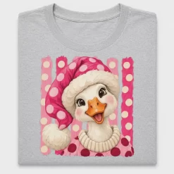 Pink Christmas Goose DTF Transfer