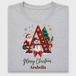 Retro Christmas Letter A DTF Transfer