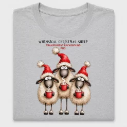 Whimsical Christmas Sheep DTF Transfer