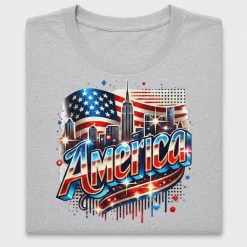 Retro America Skyline DTF Transfer