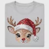 Rhinestone Christmas Reindeer DTF Transfer