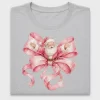 Watercolor Pink Santa Bow DTF Transfer