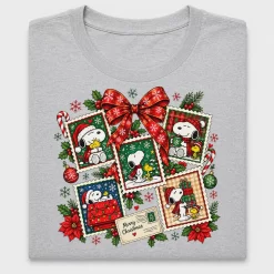 Retro Christmas Dog Stamp Collage DTF Transfer