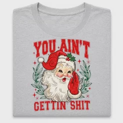 Vintage Santa You Ain't Getting Shit DTF Transfer
