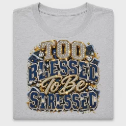 Too Blessed To Be Stressed DTF Transfer
