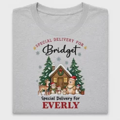 Christmas Cabin Scene DTF Transfer