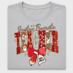 Santa's Favorite Teacher Christmas DTF Transfer