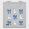 Blue Bow Goose DTF Transfer