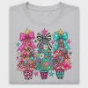 Colorful Christmas Trees Bows DTF Transfer