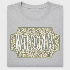 Camo Wildcats Mascot DTF Transfer