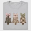 Patchwork Christmas Trees DTF Transfer