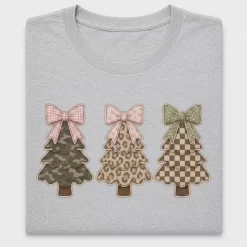 Patchwork Christmas Trees DTF Transfer