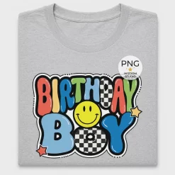 Birthday Boy Checkered DTF Transfer