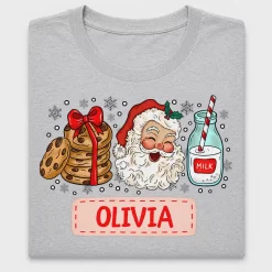 Personalized Christmas Santa Cookies Milk DTF Transfer