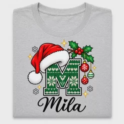 Christmas Initial DTF Transfer Personalized