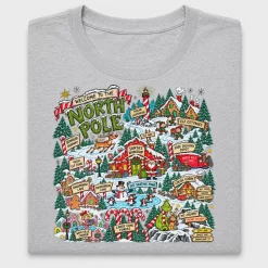 Retro North Pole Christmas Village DTF Transfer