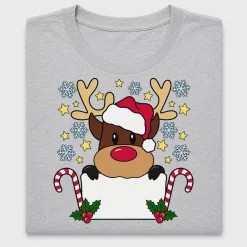 Christmas Reindeer Name Plate DTF Transfer