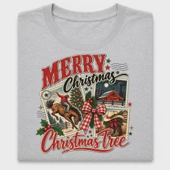 Retro Western Christmas Tree DTF Transfer