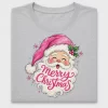 Pink Santa Merry Christmas DTF Transfer