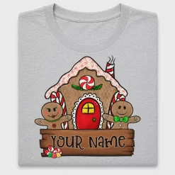 Gingerbread House Custom Name DTF Transfer