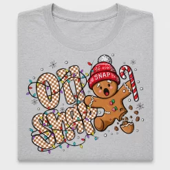 Retro Gingerbread “Oh Snap” DTF Transfer