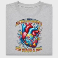 Autism Awareness Heart DTF Transfer