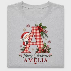 Christmas Initial A Personalized DTF Transfer