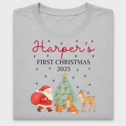 Watercolor First Christmas Baby DTF Transfer