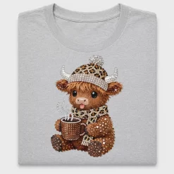 Highland Cow Sparkle DTF Transfer