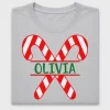 Candy Cane Name Frame DTF Transfer