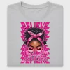 Breast Cancer Awareness Afro Woman DTF Transfer