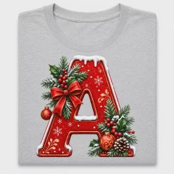 Retro Christmas Letter A DTF Transfer