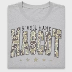 Custom School Mascot Camo DTF Transfer