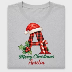 Christmas Initial Letter DTF Transfer