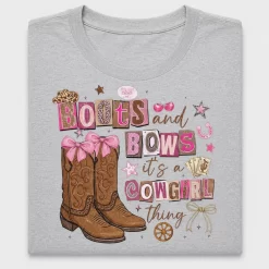 Boots and Bows Cowgirl DTF Transfer