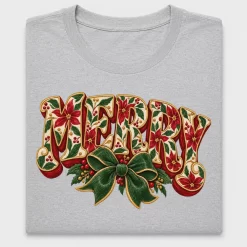 Floral Merry Christmas DTF Transfer