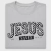 Jesus Saves Checkered DTF Transfer