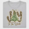 Joy To The World Leopard Christmas DTF Transfer