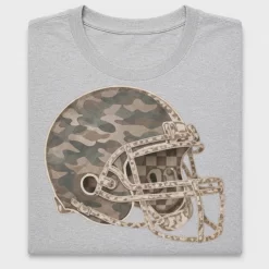 Camo Football Helmet DTF Transfer