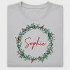 Personalized Holly Wreath DTF Transfer