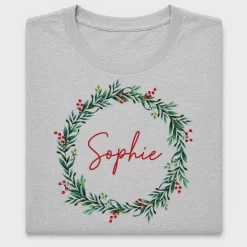 Personalized Holly Wreath DTF Transfer