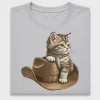 Western Kitten Cowboy Hat DTF Transfer