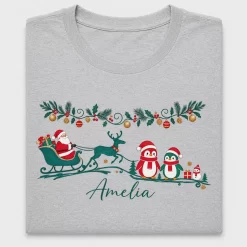 Christmas Sleigh Scene Personalized DTF Transfer